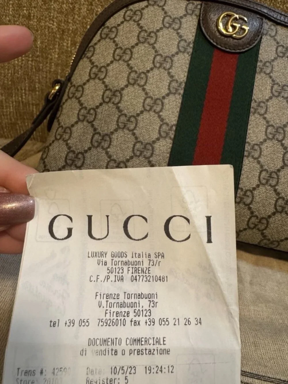 GUCCI OPHIDIA GG Small Dome Shoulder Bag